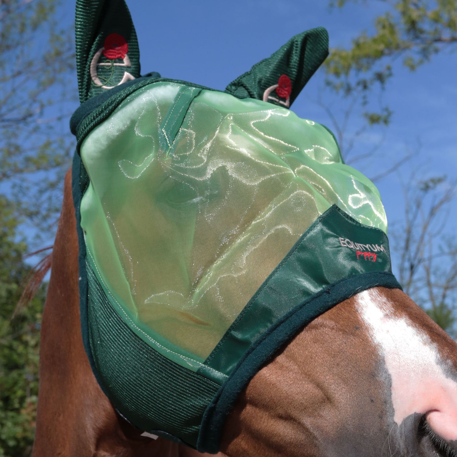 Maschera Antimosche Equityum Poppy, Colore: Verde, Taglie: S