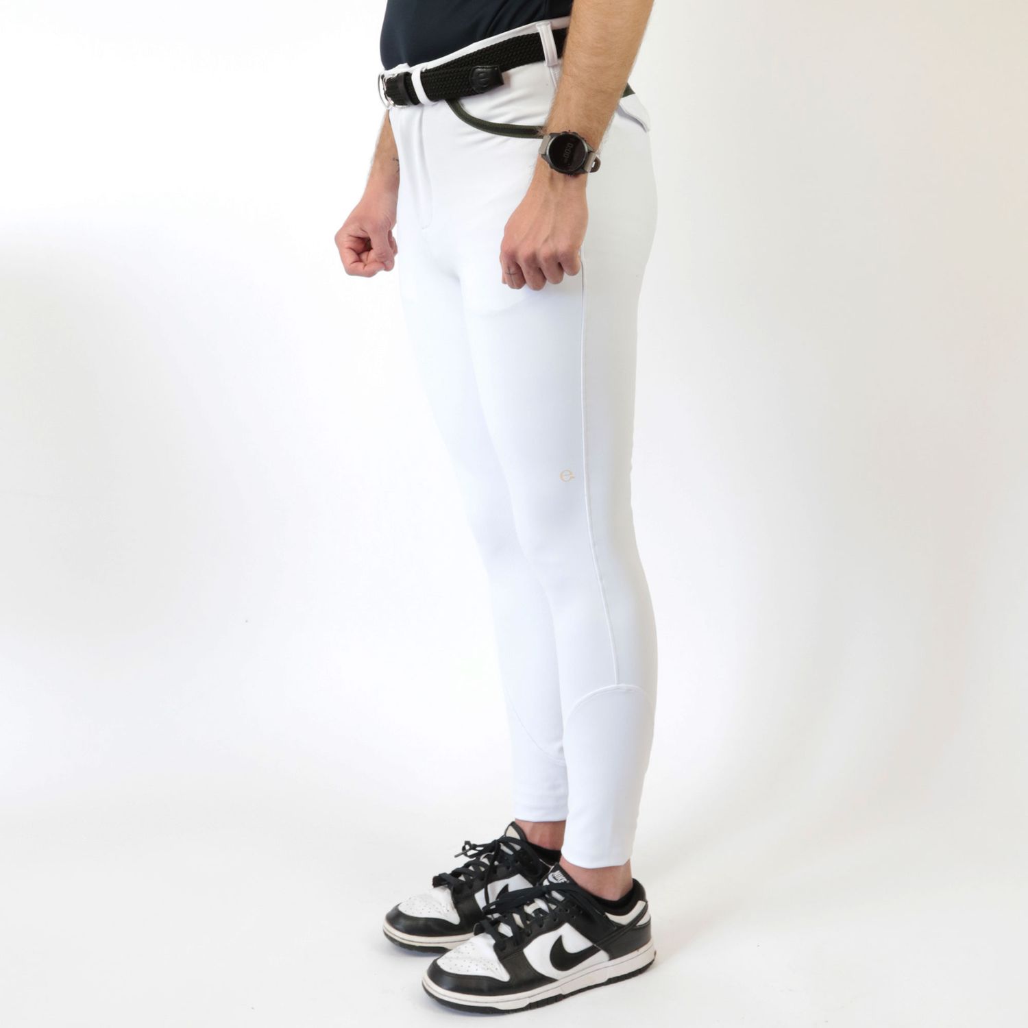 Pantaloni Equitazione Uomo Equityum Noah, Colore: Bianco, Taglie: ITA 46