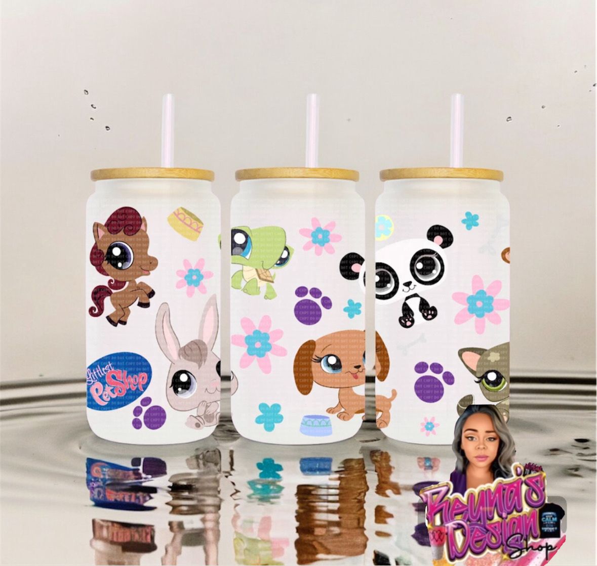 Littlest Pet Shops 16oz Glass Cup