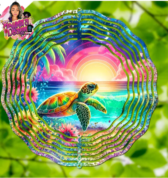 3D Wind Spinner - Sea Turtle Front and Back design