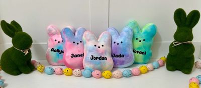 Easter Bunny, Tie-Dye Peeps Personalized