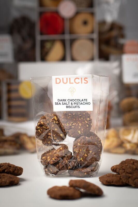 DARK CHOCOLATE SEA SALT & PISTACHIO