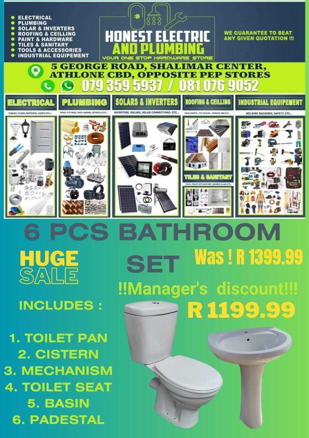 6 PCS TOILET AND BASIN COMBO