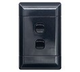 2 LEVER 1 WAY SWITCH (BLACK) NEU