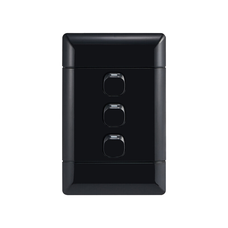 3 LEVER 1 WAY SWITCH (BLACK) NEU