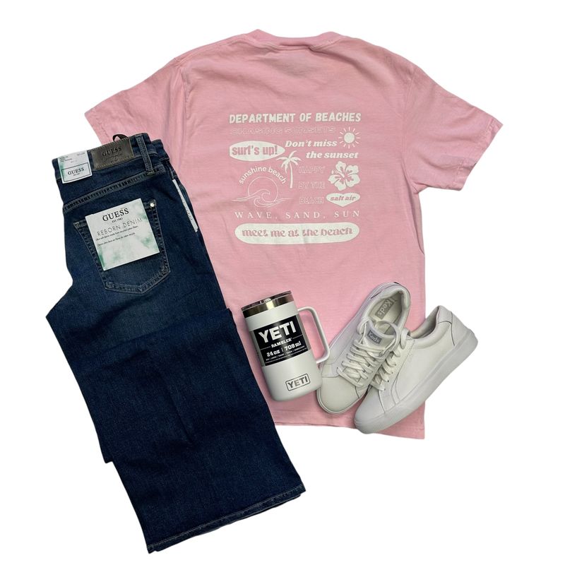 Department of Beaches T-Shirt Pink