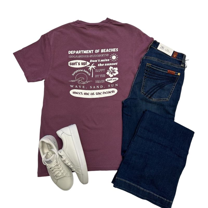 Department of Beaches T-Shirt Maroon