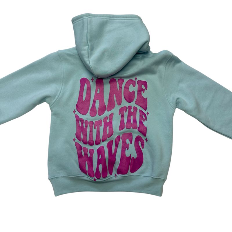 Dance With The Waves Kids Hoodie Blue