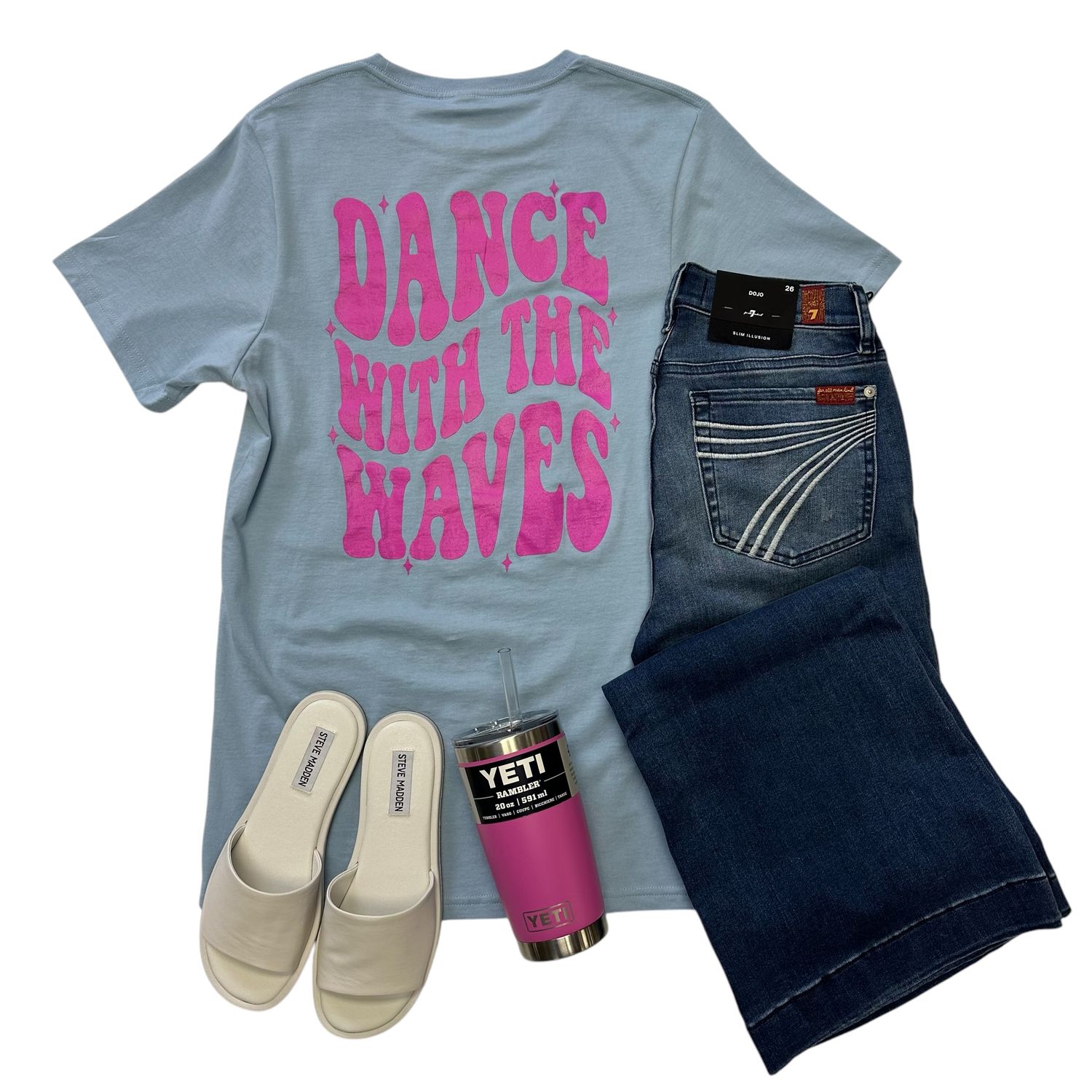 Dance With The Waves Tee Blue