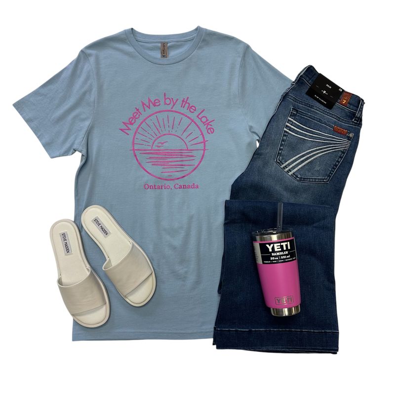 Meet Me by the Lake Tee Blue