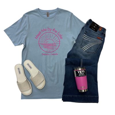 Meet Me by the Lake Tee Blue