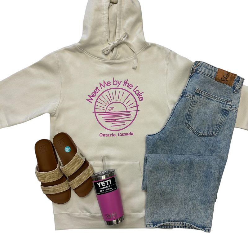 Meet Me by the Lake Hoodie Natural