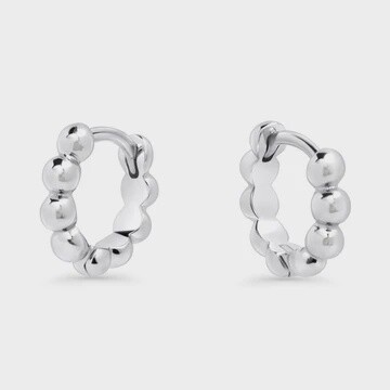 Byza huggie earings silver