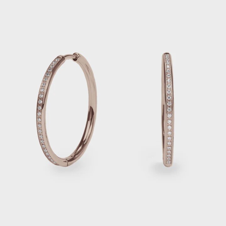 Eternity Hoop Earrings Rose Gold