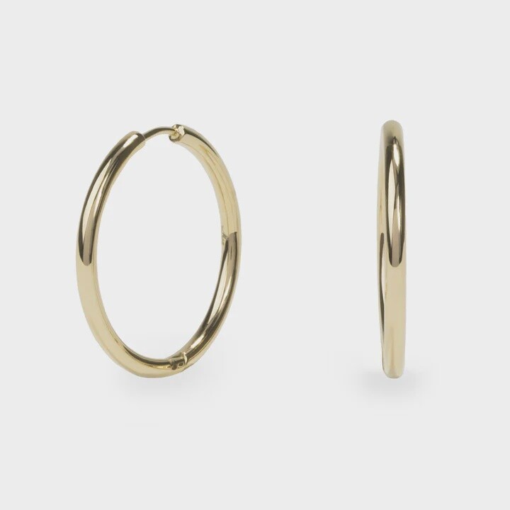 Hoop Earring Gold 30mm
