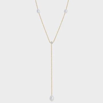 Opal Pearl Necklace Gold