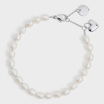 Papaya Pearl Bracelet Silver