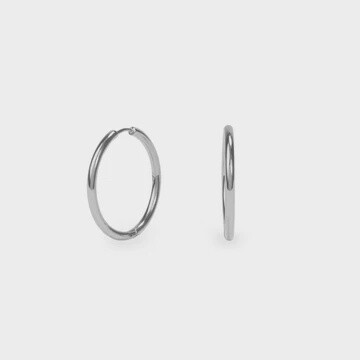Hoop Earrings Silver 20 mm
