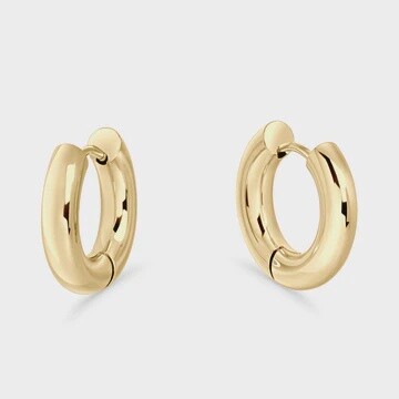 Chroma Medium Huggie Earrings Gold