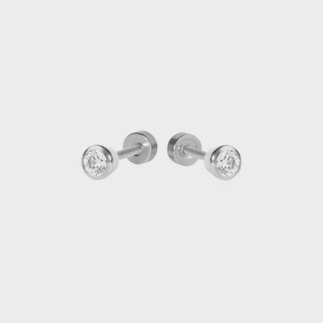 Hortensia Stud Earrings Silver
