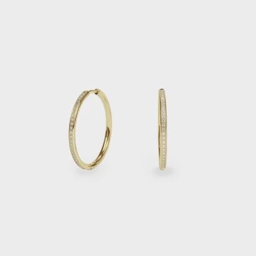 Gold Eternity Hoop Earrings