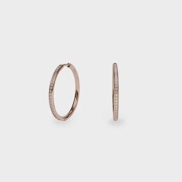Rose Gold Eternity Hoop Earrings
