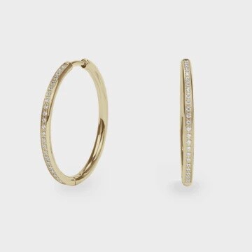 Gold Eternity Hoop Earrings 30mm