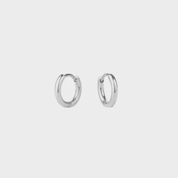 Silver Mini Stacks Huggie Earrings - 8mm