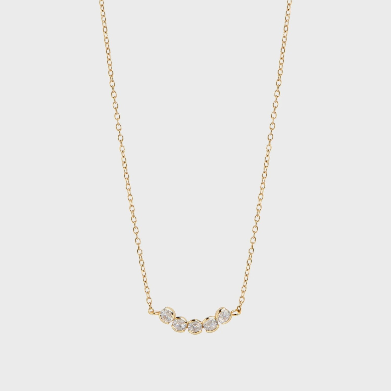 Dahlia Pendant Necklace Gold