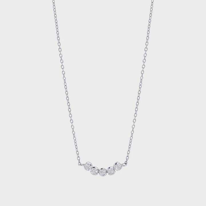 Dahlia Pendant Necklace Silver