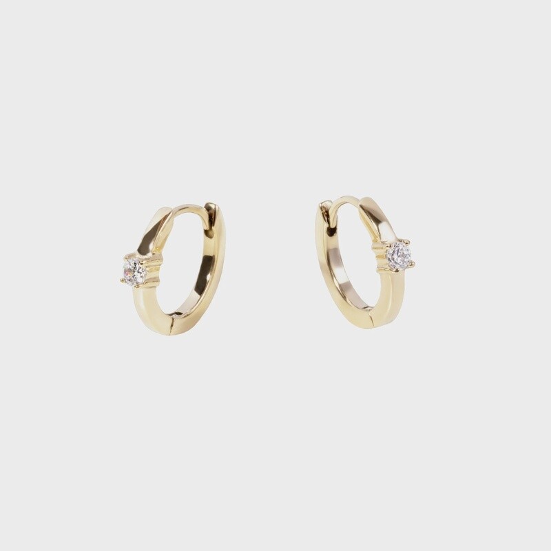 Royal Huggie Earrings Gold