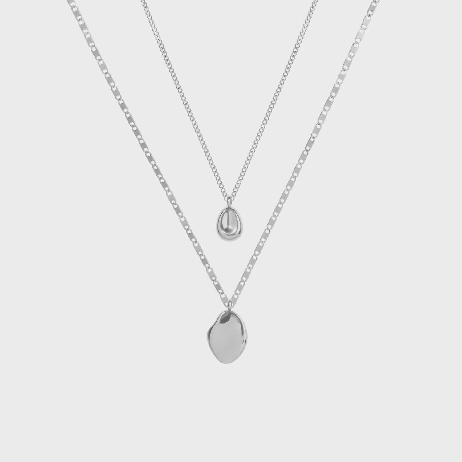 Duetto Pendant Necklace - Silver
