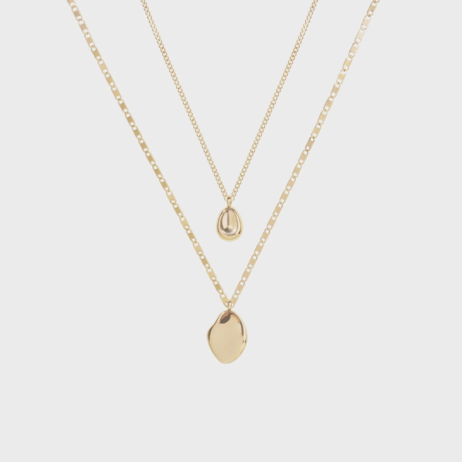Duetto Pendant Necklace - Gold