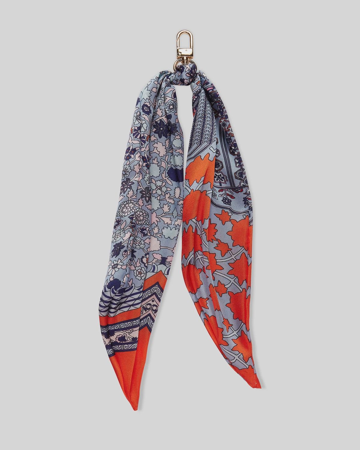 Kiki Bag Scarf Key Ring -  Orange
