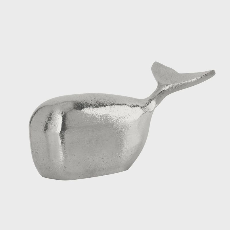 Whale 3.5h" Aluminum Decor Sculpture