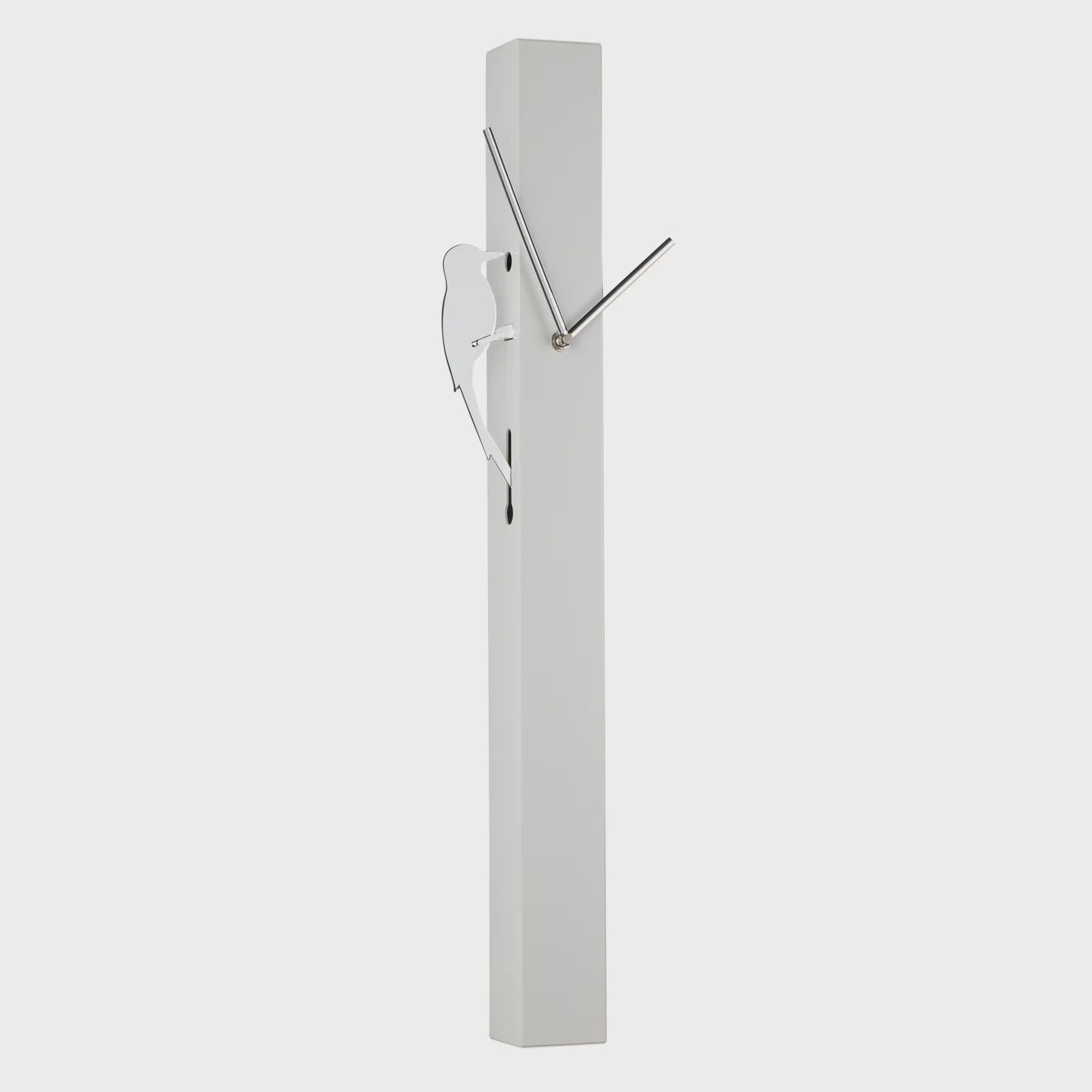 Woodpecker 27.75h&quot; Bird Clock - White
