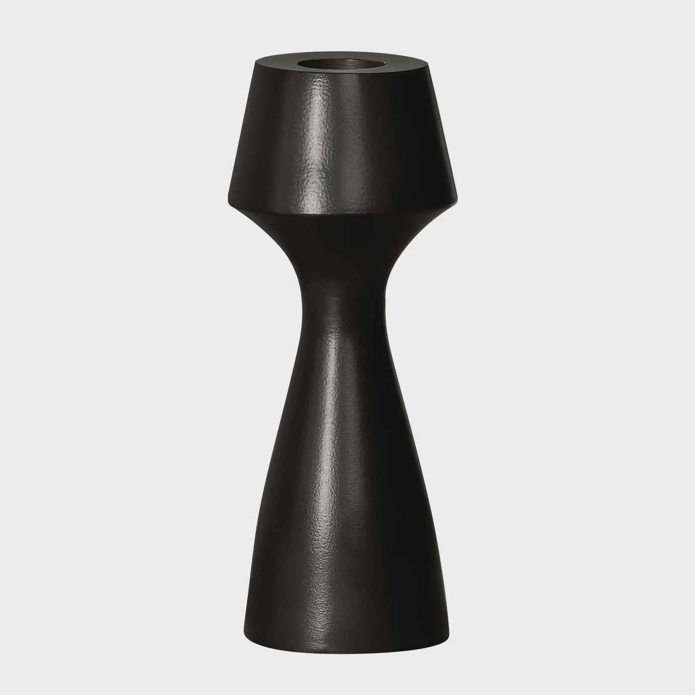 Moda Matte Black 5.75h&quot; Aluminum Taper Candle Holder