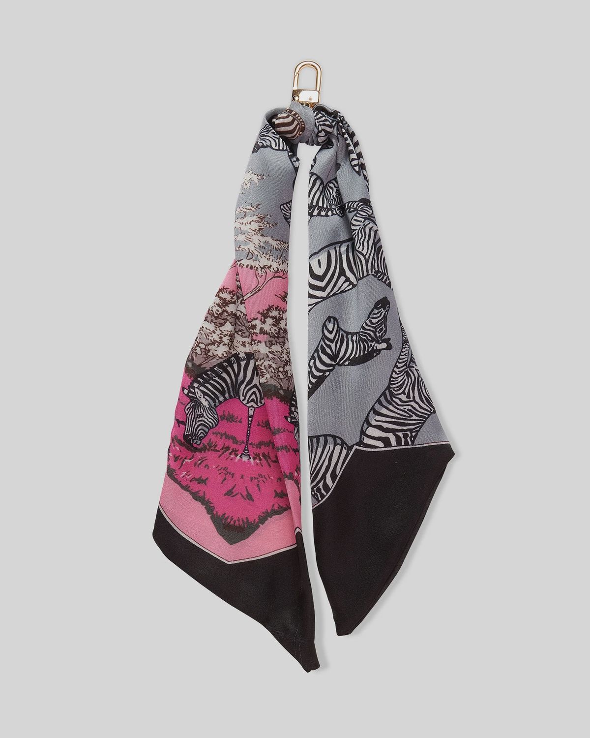 Kiki Bag Scarf Key Ring-Fuschia