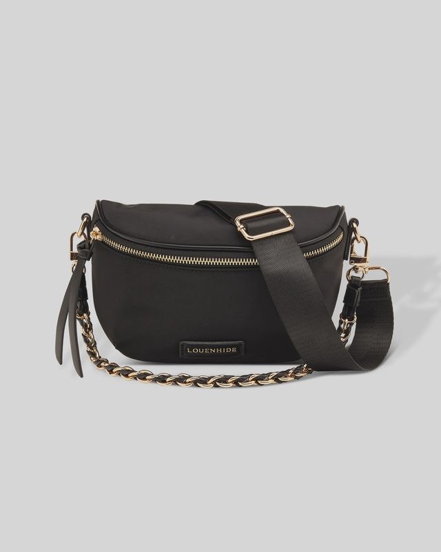 Halsey Nylon Sling Bag - Black
