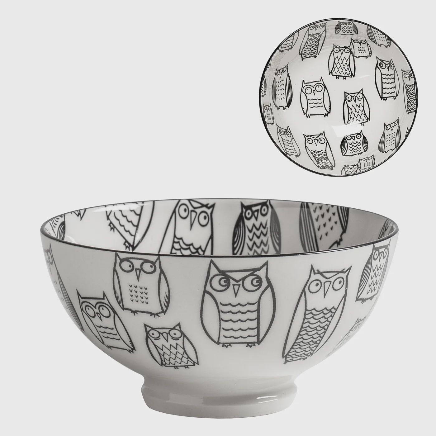 Kiri Owl Print 22oz 6&quot; Dia Bowl
