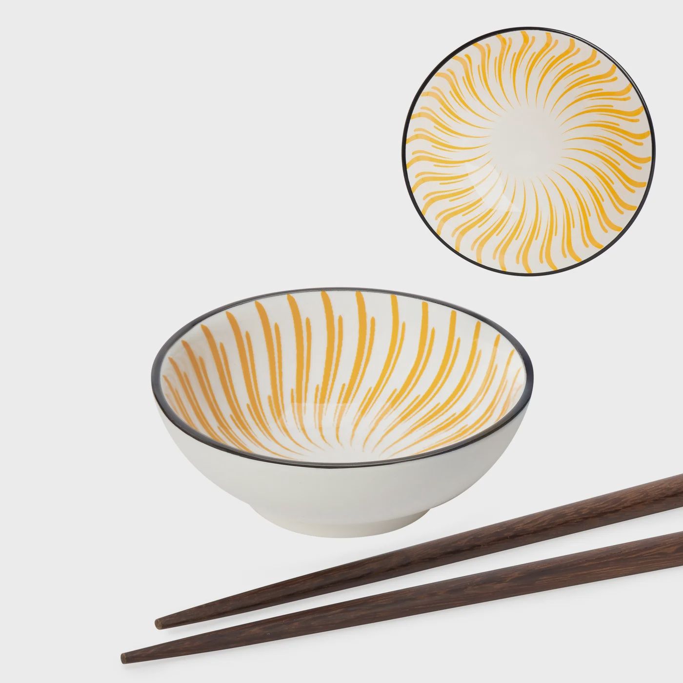 Kiri 3&quot; Sauce Dish - Yellow Sunburst