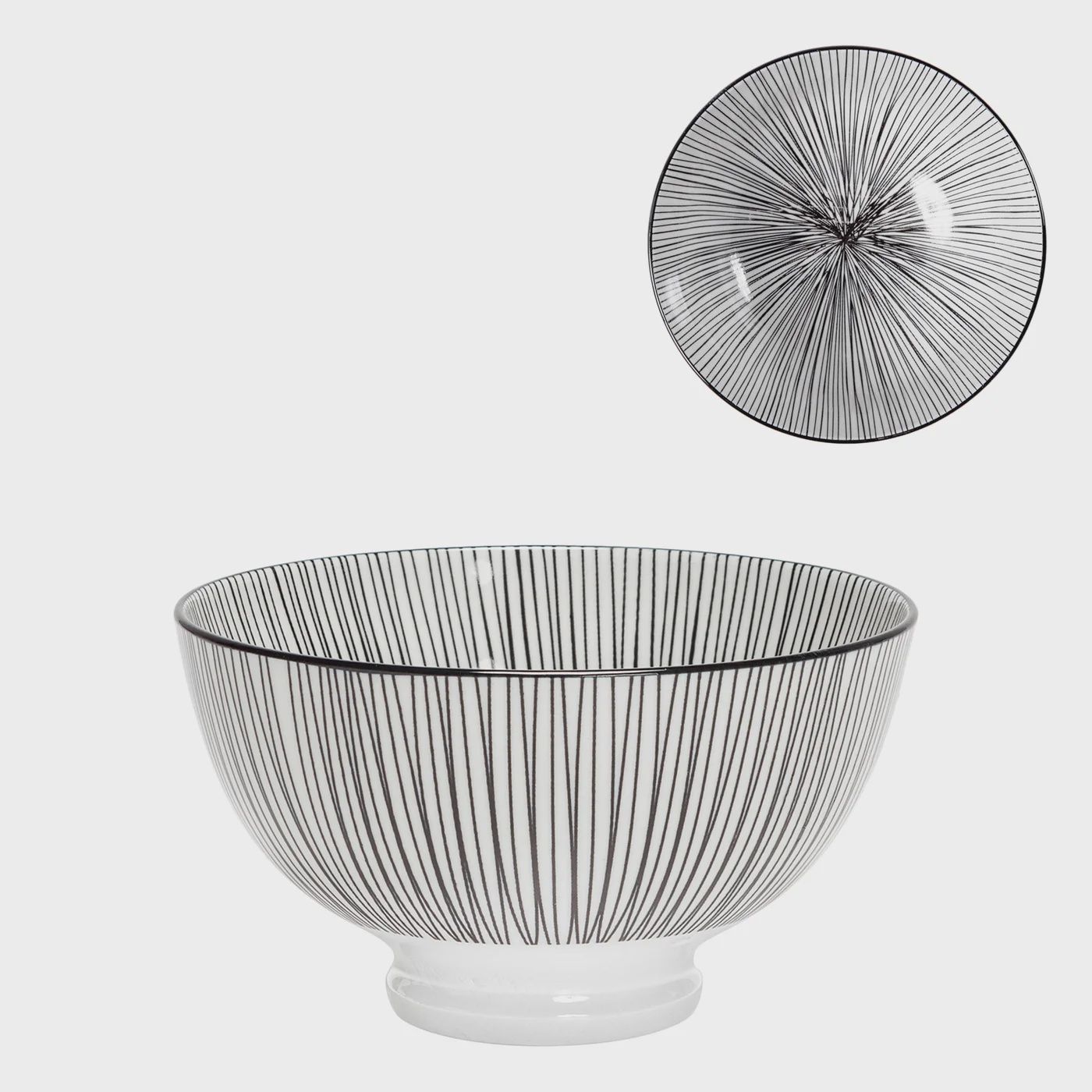 Kiri 8 oz 4.5&quot; Diameter Bowl - Black Line