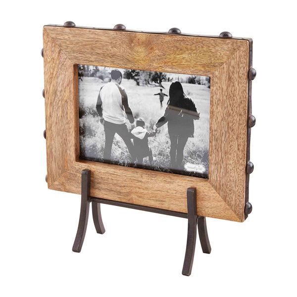 Wood Metal Bead Standing Frame 5x7