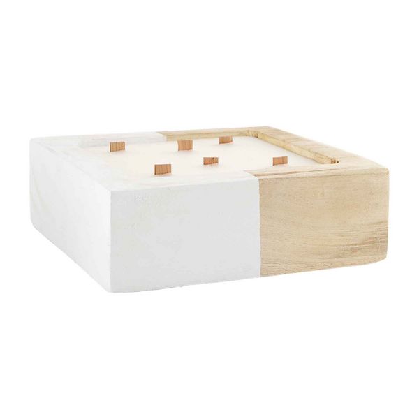 Small Square Wood Candle
