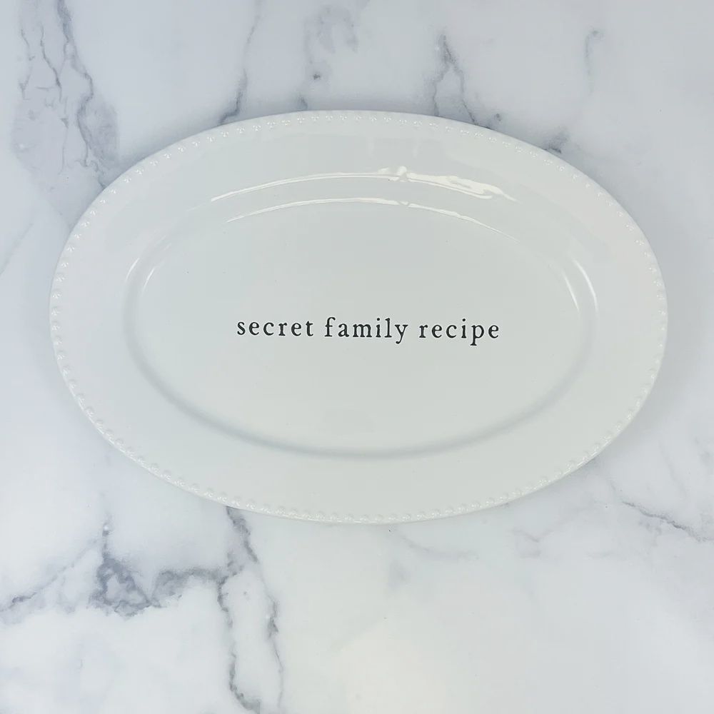Ceramic Secret Family Recipe Plate