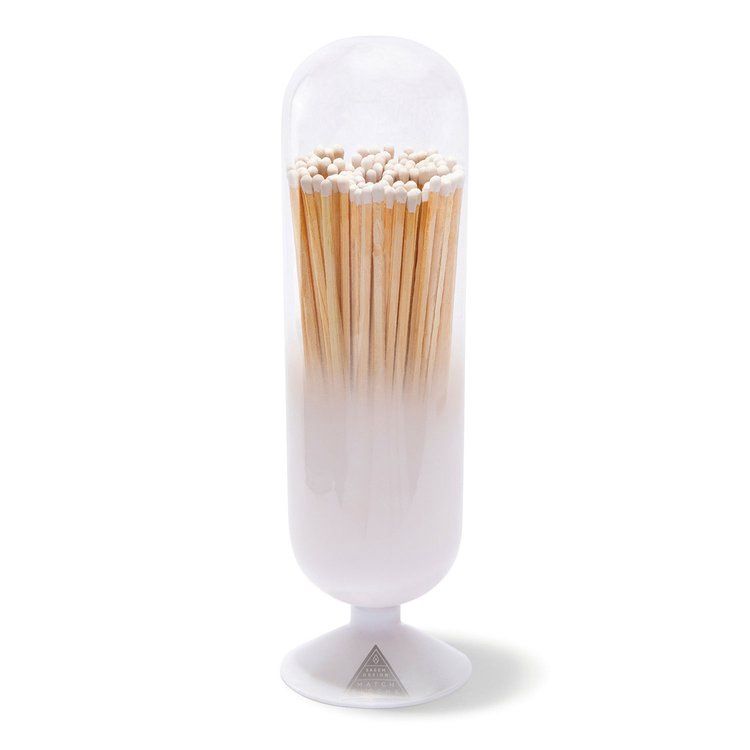 Cloud Fireplace Match Cloche White-Tipped