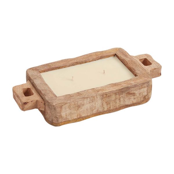 Small Mango Wood Candle Tray