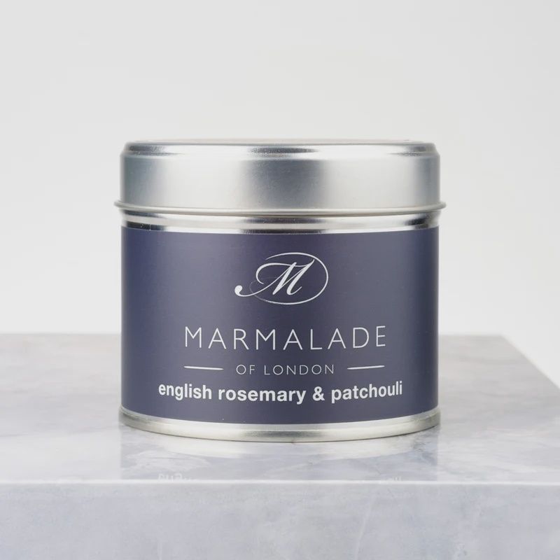 English Rosemary &amp; Patchouli Med Tin Candle