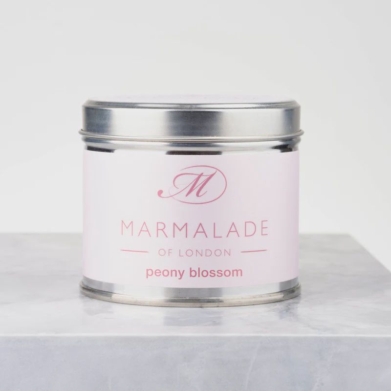 Peony Blossom Med Tin Candle