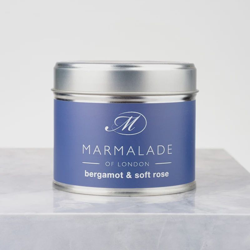 Bergamot &amp; Soft Rose Med Tin Candle